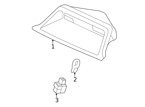 High Mounted Stop Lamp for 1996 Acura RL #0