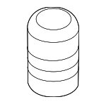 817381E000 - Body: Hood Bumper for Hyundai: Accent, Azera, Elantra, Elantra Coupe, Elantra GT, Entourage, Equus, Excel, Genesis Coupe, Santa Fe, Santa Fe Sport, Santa Fe XL, Sonata, Tiburon, Tucson Image