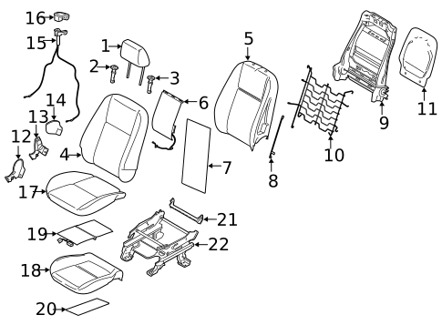 Front Seat Components for 2014 Ford Transit Connect #0