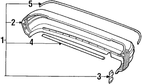 Bumper & Components - Rear for 1993 Saab 9000 #0