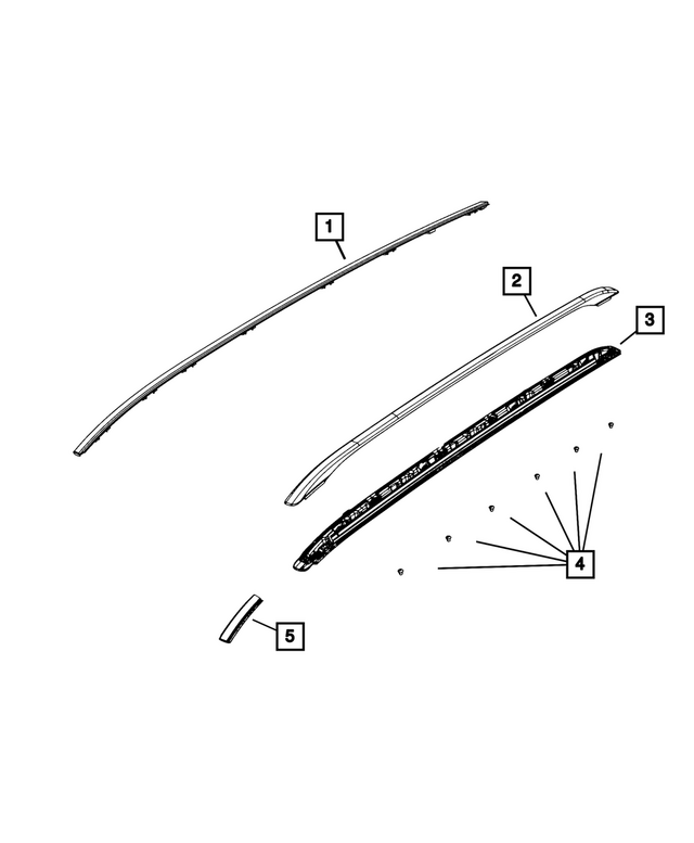 5UP34RXFAC - Body Sheet Metal Except Doors: Roof Joint Molding, Right for Mopar Image