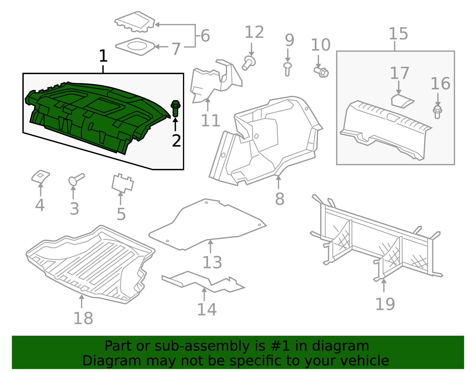 Honda Package Tray Trim - Rear Interior Panel - Part #84505-TA0-A01ZC ...