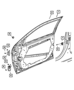 5074514AB - Doors, Door Mirrors and Related Parts: Front Door, Right for Mopar Image