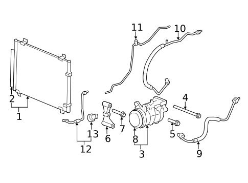 A/C Condenser & Evaporator for 2008 Cadillac CTS #1