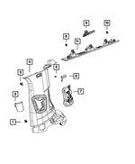 68175335AA - Interior Trim: Trim Screw for Chrysler: 200, Pacifica, Voyager | Dodge: Charger Daytona, Dart, Durango, Hornet | Jeep: Cherokee, Compass, Grand Cherokee, Grand Cherokee L, Grand Cherokee WK, Grand Wagoneer, Wagoneer, Wagoneer S | Ram: 1500 Image