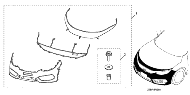 Nose Mask (Full) for 2016 Honda Civic #0