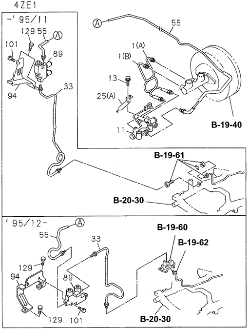 Master Cylinder Brake Piping (1) for 1996 Honda Passport #0