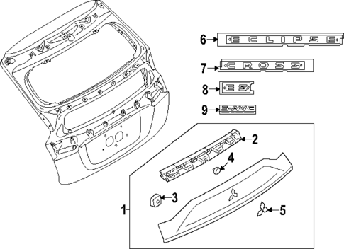 Exterior Trim - Lift Gate for 2025 Mitsubishi Eclipse Cross #0