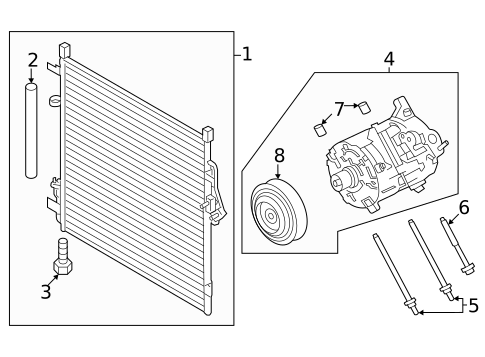 A/C Accumulator/Receiver Drier for 2023 Ford Bronco #0
