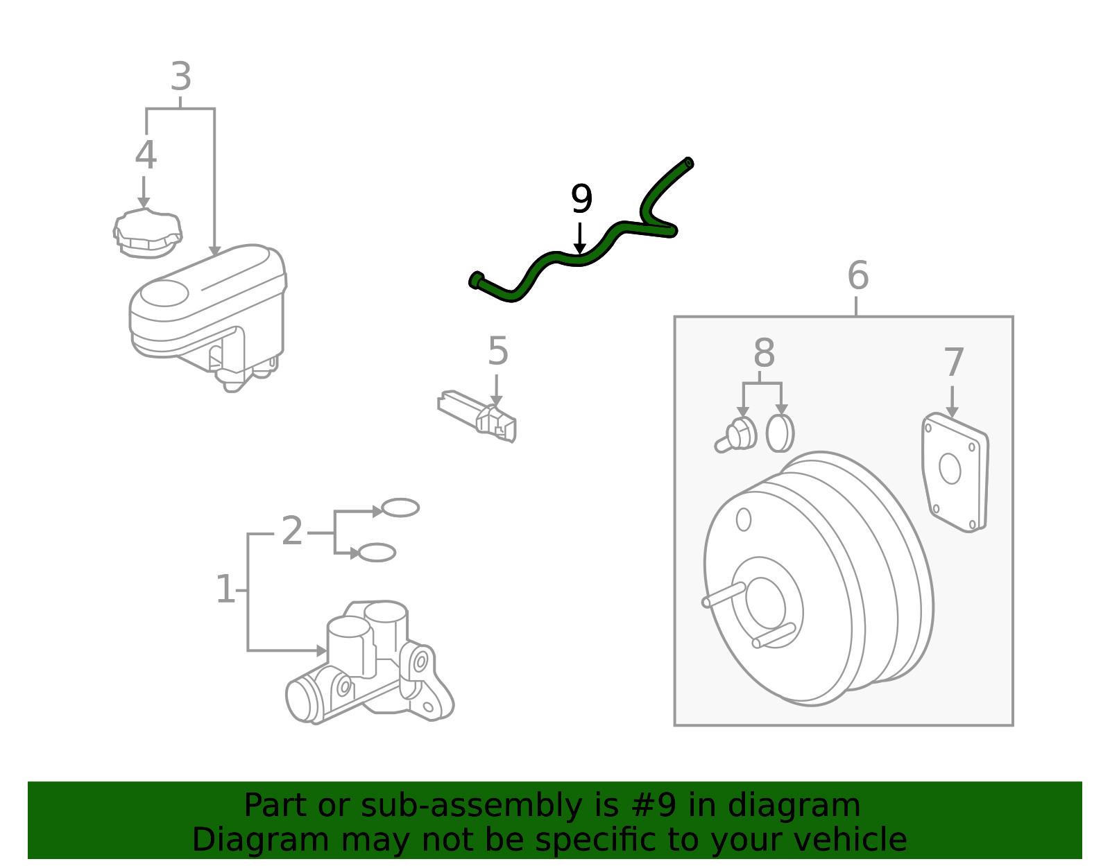 2008-2010 Saturn Vue Vacuum Hose 25899354 GM | GMPartsDirect.com