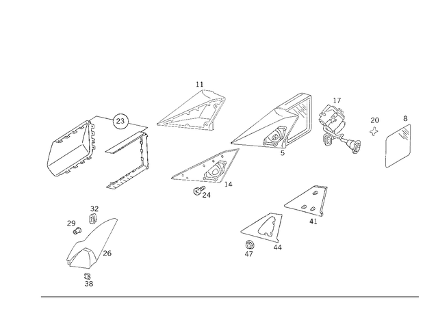 1248201742 - Front Doors: Electric Motor for Mercedes-Benz: 190, 190D, 190E, 200, 200D, 300CE, 300D, 300E, 300TD, 300TE Image image