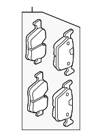 LR160460 - Brakes: Brake Pads for Land Rover: Discovery Sport, Range Rover Evoque Image