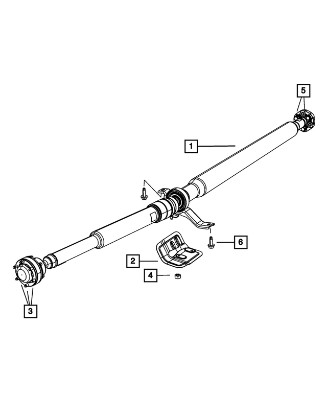 5157012AD - All Wheel Drive; Differential and Drive Line: Drive Shaft for Mopar Image