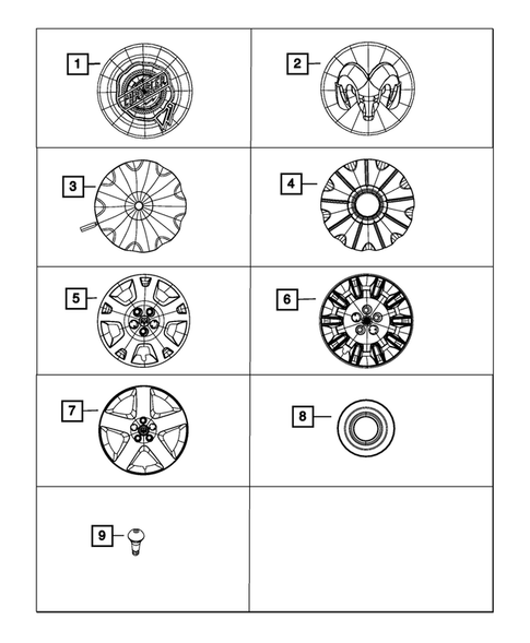 Wheel Covers and Center Caps for 2007 Dodge Charger #0