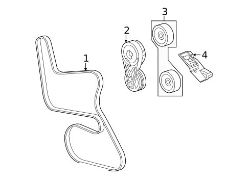 Belts & Pulleys for 2006 Chevrolet Uplander #0
