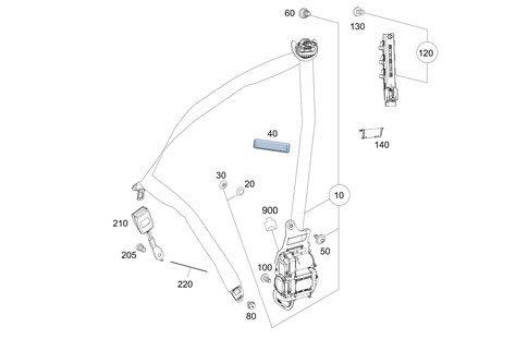Driver Seat Seat Belt for 2018 Mercedes-Benz E300 #0