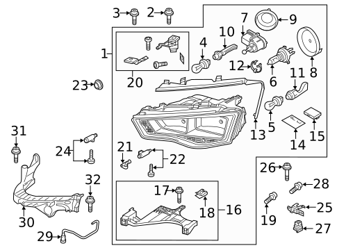 Headlamp Components for 2013 Audi allroad #0