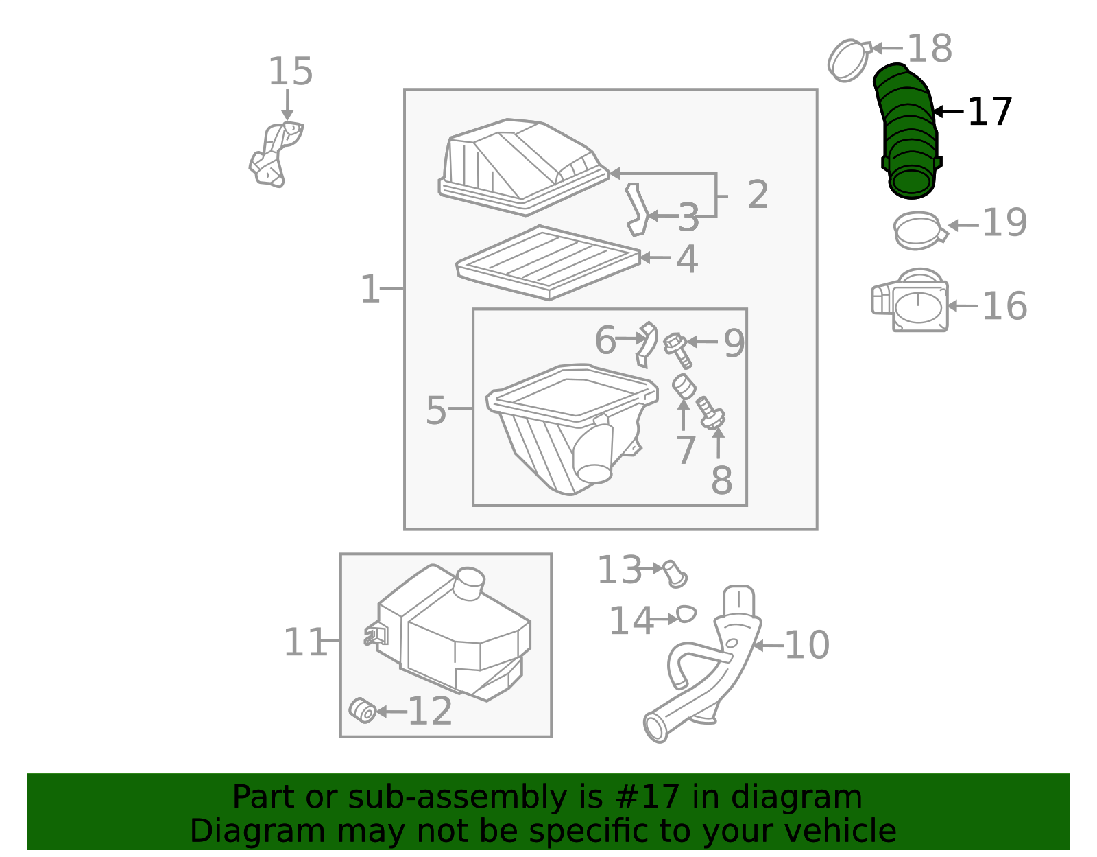 2000-2001 Nissan Sentra Engine Air Intake Hose 16578-4M801 | OEM Parts ...