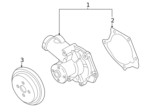 Water Pump for 2002 Mitsubishi Galant #0