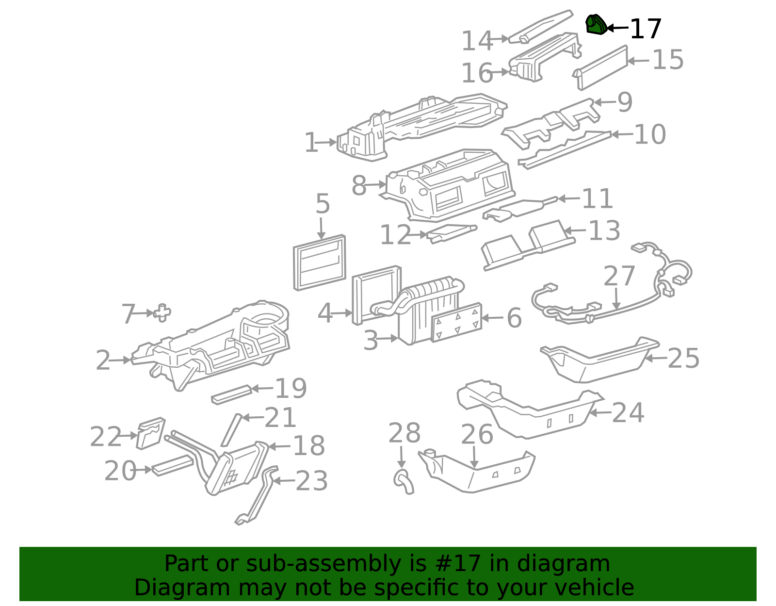 Heating and Air Conditioning Air Inlet Door Actuator 89018382 ...