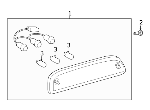 High Mounted Stop Lamp for 2020 Toyota Tacoma #0