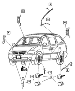 4683470AE - Electrical: Anti-lock Brakes Sensor, Right Front for Mopar Image