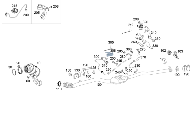 2641400000 - Exhaust System: Exhaust Gas Line for Mercedes-Benz Image image