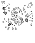 4861459AA - Engine Mounting: Engine Mount Bracket for Mopar Image