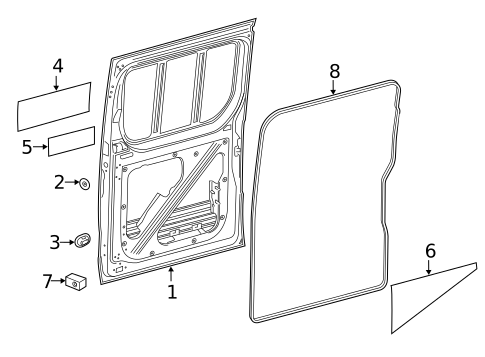 Door & Components for 2024 Mercedes-Benz Sprinter 2500 #1