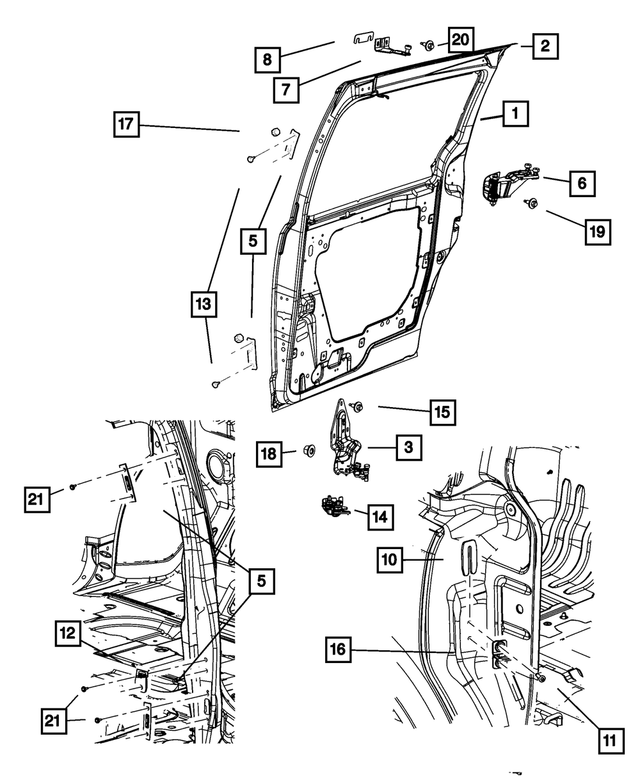 4673926AC - Doors, Door Mirrors and Related Parts: Sliding Door Stabilizer for Mopar Image image