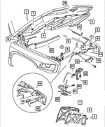 55234899 - Body Sheet Metal Except Doors: Hood To Fender Bumper, Upper for Dodge: Ram 1500, Ram 2500, Ram 3500 Image