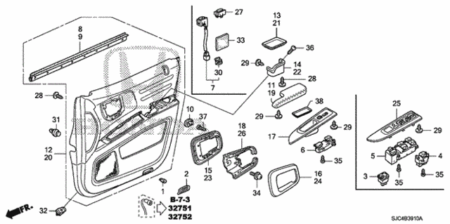 Front Door Lining for 2011 Honda Ridgeline #0