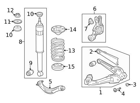 Rear Suspension for 2010 Honda Civic #2
