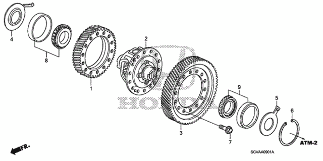 AT Differential (4WD) for 2007 Honda Element #0