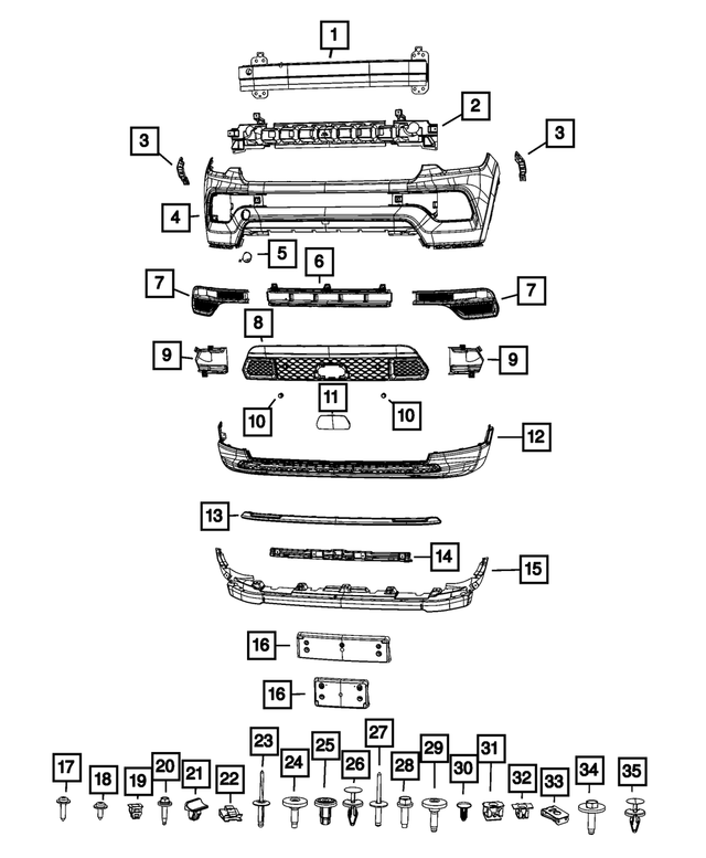 6VH23GXHAB - : Lower Grille for Mopar Image