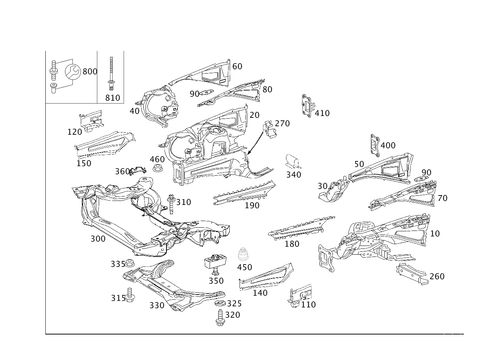 Wheelhouse, Front Subframe for 1994 Mercedes-Benz E320 #0