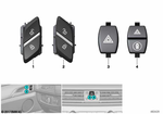 61316801351 - Vehicle Electrical System: Button, Central Locking System, Left for BMW Image