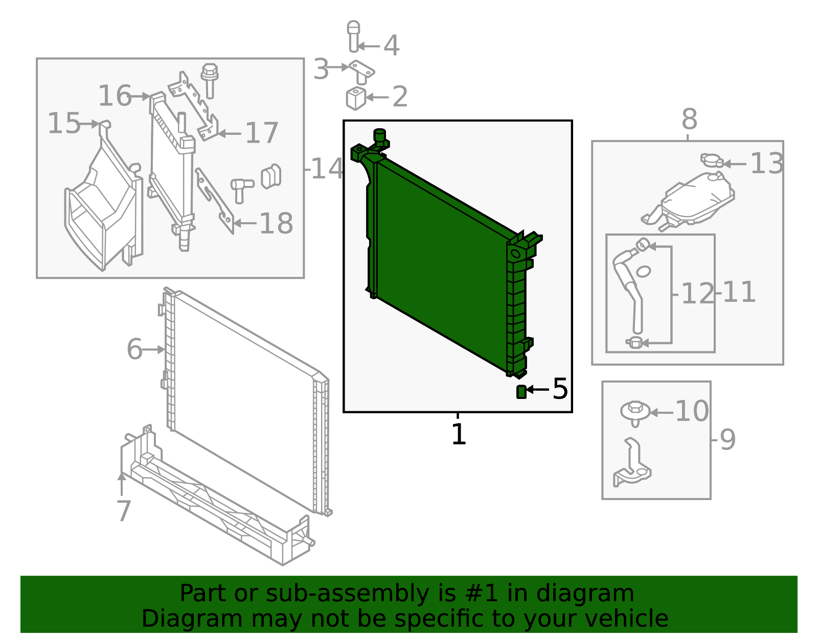T4000 Radiator Radiator - OEM Engine Cooling Core for Hyundai | AutoNation Parts