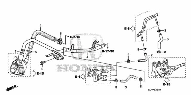 Water Hose for 2010 Honda Element #0