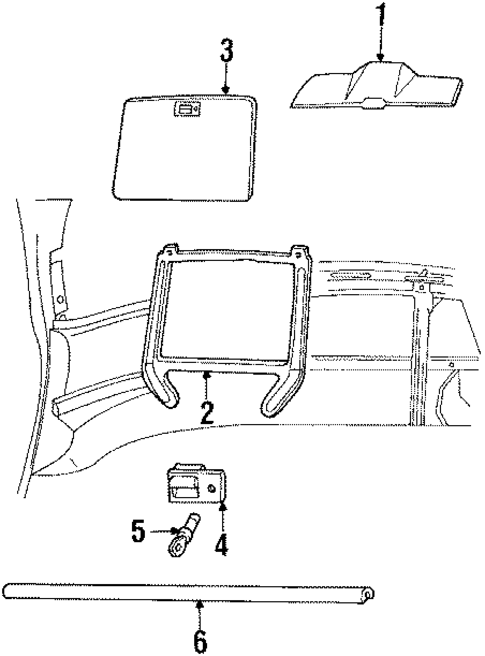 Interior Trim - Rear Body for 1991 Buick Reatta #0