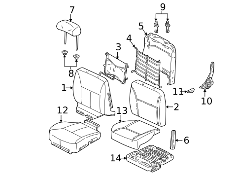 Front Seat Components for 2005 Mercury Sable #0
