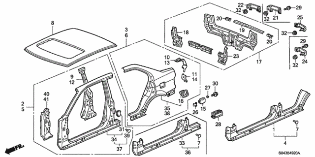 Outer Panel for 1997 Honda Civic #0