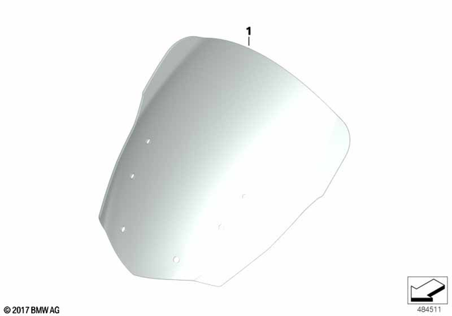 46638551711 - Ergonomics &amp; Comfort: Windshield for BMW-Motorrad Image