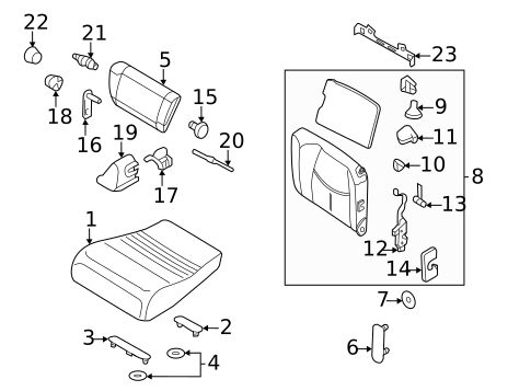 Rear Seat Components for 2012 Porsche 911 #0