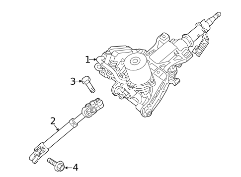 Steering Column Assembly for 2013 Hyundai Azera #0
