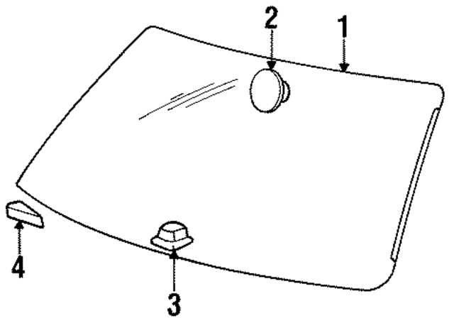 4A0845099E - Body: Windshield for Audi Image