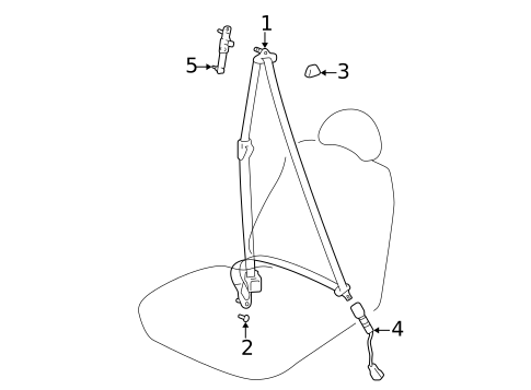 Front Seat Belts for 2000 Hyundai Accent #0