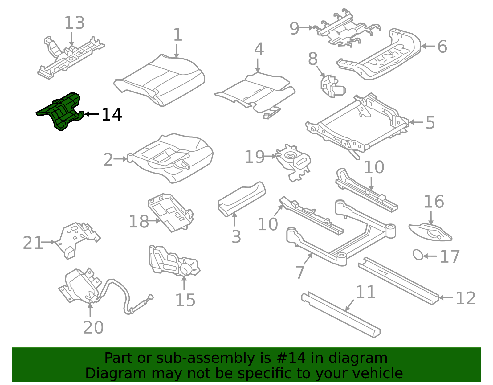2018-2025 Volvo XC60 Seat Bracket Cover 31467141 | TascaParts.com
