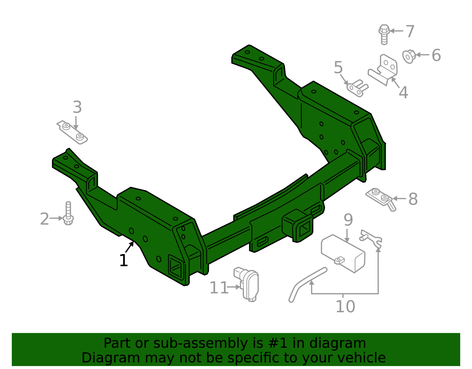 LC3Z-17D826-A - Trailer Hitch - 2017-2022 Ford | Eastgate Ford Parts