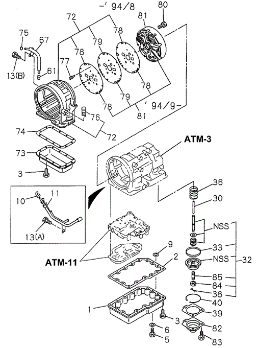 AT Transmission Oil Pan - Oil Control for 1997 Honda Passport #0